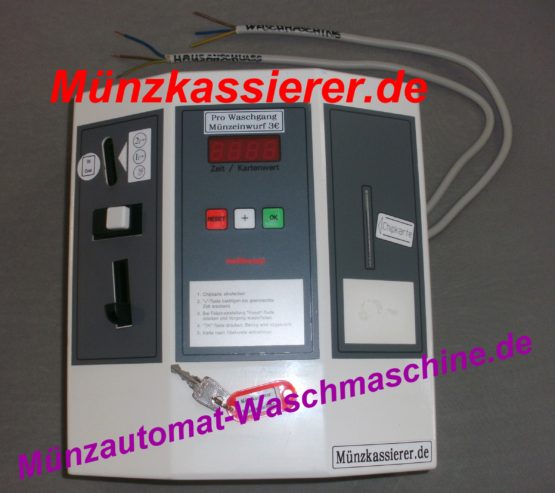 Münzautomat Waschmaschine Münzkassierer Holtkamp Tandem mit Chipkartenfunktion